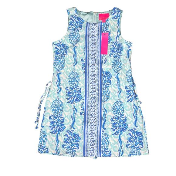 Lilly Pulitzer Donna Romper Bennet Blue Pineapple Print Women’s Sz 4 NWT - Picture 1 of 4